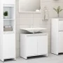 Weißer Badezimmerschrank aus Sperrholz, 60 x 33 x 61 cm von vidaXL, Badezimmermöbel - Ref: Foro24-802642, Preis: 50,22 €, Rab...