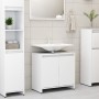 Weißer Badezimmerschrank aus Sperrholz, 60 x 33 x 61 cm von vidaXL, Badezimmermöbel - Ref: Foro24-802642, Preis: 51,13 €, Rab...