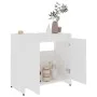 Weißer Badezimmerschrank aus Sperrholz, 60 x 33 x 61 cm von vidaXL, Badezimmermöbel - Ref: Foro24-802642, Preis: 50,22 €, Rab...