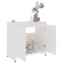 Weißer Badezimmerschrank aus Sperrholz, 60 x 33 x 61 cm von vidaXL, Badezimmermöbel - Ref: Foro24-802642, Preis: 51,13 €, Rab...