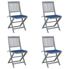 Klappbare Gartenstühle 4 Stück Kissen massives Akazienholz von , Gartenstühle - Ref: Foro24-3064573, Preis: 211,13 €, Rabatt: %