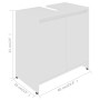 Armario de baño madera contrachapada blanco 60x33x61 cm