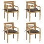 Batavia chairs, 4 units, solid teak wood with cushions. by , Garden chairs - Ref: Foro24-3073303, Price: 503,65 €, Discount: %