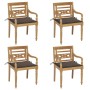 Batavia Stühle 4 Einheiten aus massivem Teakholz mit Kissen von , Gartenstühle - Ref: Foro24-3073303, Preis: 505,68 €, Rabatt: %
