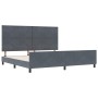 Estructura de cama Gris oscuro 200 x 200 cm Terciopelo