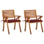 Garten-Esszimmerstühle mit Kissen, 2 Stück, massives Akazienholz von , Gartenstühle - Ref: Foro24-3060807, Preis: 259,19 €, R...
