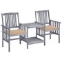 Gartenstühle mit Tisch und Kissen aus massivem Akazienholz von , Gartensets - Ref: Foro24-3061305, Preis: 163,75 €, Rabatt: %