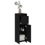Black plywood bathroom cabinet 30x30x95 cm by vidaXL, Bathroom furniture - Ref: Foro24-802661, Price: 49,95 €, Discount: %