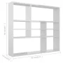 Wandregal aus glänzend weißem Sperrholz, 90 x 16 x 78 cm von vidaXL, Regale und Regale - Ref: Foro24-802945, Preis: 49,53 €, ...