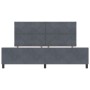 Estructura de cama Gris oscuro 200 x 200 cm Terciopelo