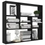 Black plywood wall shelf 90x16x78 cm by vidaXL, Shelves and shelves - Ref: Foro24-802940, Price: 48,61 €, Discount: %