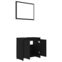 Badezimmermöbelset aus schwarzem Sperrholz von vidaXL, Badezimmermöbel - Ref: Foro24-802652, Preis: 81,64 €, Rabatt: %