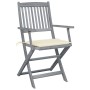 Klappbare Gartenstühle, 4 Stück, Kissen aus massivem Akazienholz von , Gartenstühle - Ref: Foro24-3064511, Preis: 189,24 €, R...