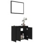 Badezimmermöbelset aus schwarzem Sperrholz von vidaXL, Badezimmermöbel - Ref: Foro24-802652, Preis: 81,64 €, Rabatt: %