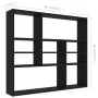 Black plywood wall shelf 90x16x78 cm by vidaXL, Shelves and shelves - Ref: Foro24-802940, Price: 48,61 €, Discount: %