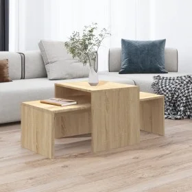 Couchtisch aus Sperrholz Eiche Farbe 100x48x40 cm von vidaXL, Couchtisch - Ref: Foro24-802915, Preis: 51,96 €, Rabatt: %