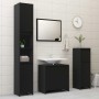 Badezimmermöbelset aus schwarzem Sperrholz von vidaXL, Badezimmermöbel - Ref: Foro24-802652, Preis: 81,64 €, Rabatt: %