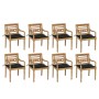 Batavia chairs 8 units solid teak wood with cushions by , Garden chairs - Ref: Foro24-3073356, Price: 1,00 €, Discount: %