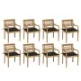 Batavia chairs 8 units solid teak wood with cushions by , Garden chairs - Ref: Foro24-3073356, Price: 1,00 €, Discount: %