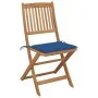 8 pcs folding garden chairs and solid acacia wood cushions by , Garden chairs - Ref: Foro24-3075031, Price: 411,25 €, Discoun...