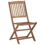 8 pcs folding garden chairs and solid acacia wood cushions by , Garden chairs - Ref: Foro24-3075031, Price: 411,25 €, Discoun...