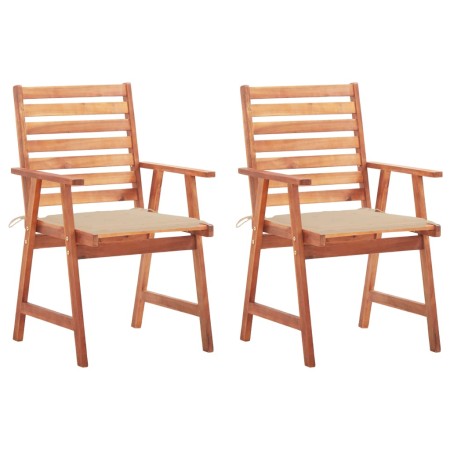Sillas comedor de jardín y cojines 2 uds madera maciza acacia von , Gartenstühle - Ref: Foro24-3064323, Preis: 162,72 €, Raba...