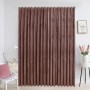 Cortina opaca con ganchos terciopelo rosa envejecido 290x245cm