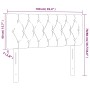 Cabecero con LED de tela azul 100x7x78/88 cm de , Cabeceros y pies de cama - Ref: Foro24-3121944, Precio: 45,75 €, Descuento: %