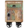 Bedside table with wheels solid recycled wood 40x30x57 cm by , Nightstands - Ref: Foro24-328316, Price: 123,47 €, Discount: %