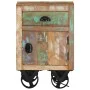 Nachttisch mit Rollen aus massivem Recyclingholz 40x30x57 cm von , Nachttische - Ref: Foro24-328316, Preis: 121,39 €, Rabatt: %