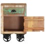 Bedside table with wheels solid recycled wood 40x30x57 cm by , Nightstands - Ref: Foro24-328316, Price: 123,47 €, Discount: %