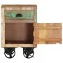 Nachttisch mit Rollen aus massivem Recyclingholz 40x30x57 cm von , Nachttische - Ref: Foro24-328316, Preis: 121,39 €, Rabatt: %
