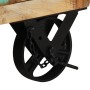 Bedside table with wheels solid recycled wood 40x30x57 cm by , Nightstands - Ref: Foro24-328316, Price: 123,47 €, Discount: %