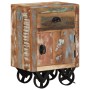 Bedside table with wheels solid recycled wood 40x30x57 cm by , Nightstands - Ref: Foro24-328316, Price: 123,47 €, Discount: %