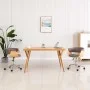 Swivel office chair in bentwood and taupe gray fabric by vidaXL, Office chairs - Ref: Foro24-3054835, Price: 155,38 €, Discou...