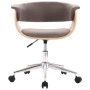 Drehbarer Bürostuhl aus Bugholz und taupegrauem Stoff von vidaXL, Bürostühle - Ref: Foro24-3054835, Preis: 174,37 €, Rabatt: %