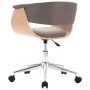Drehbarer Bürostuhl aus Bugholz und taupegrauem Stoff von vidaXL, Bürostühle - Ref: Foro24-3054835, Preis: 174,37 €, Rabatt: %