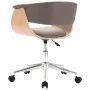Swivel office chair in bentwood and taupe gray fabric by vidaXL, Office chairs - Ref: Foro24-3054835, Price: 155,38 €, Discou...