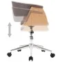 Drehbarer Bürostuhl aus Bugholz und taupegrauem Stoff von vidaXL, Bürostühle - Ref: Foro24-3054835, Preis: 155,38 €, Rabatt: %