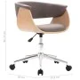 Drehbarer Bürostuhl aus Bugholz und taupegrauem Stoff von vidaXL, Bürostühle - Ref: Foro24-3054835, Preis: 155,38 €, Rabatt: %