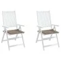 Cojines de silla de jardín 2 uds tela Oxford taupé 50x50x3 cm de , Cojines para sillas y sofás - Ref: Foro24-47604, Precio: 2...