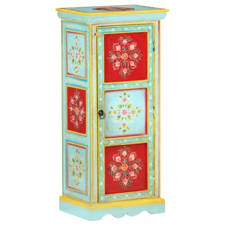 Hand-painted solid mango wood sideboard 40x30x90 cm by , Lockers and storage cabinets - Ref: Foro24-323536, Price: 185,93 €, ...