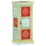 Hand-painted solid mango wood sideboard 40x30x90 cm by , Lockers and storage cabinets - Ref: Foro24-323536, Price: 185,93 €, ...