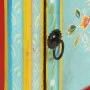 Hand-painted solid mango wood sideboard 40x30x90 cm by , Lockers and storage cabinets - Ref: Foro24-323536, Price: 185,93 €, ...