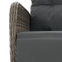 Set comedor jardín 9 pzas y cojines ratán sintético gris