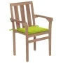 Stapelbare Gartenstühle 6 Stück aus massivem Teakholz mit Kissen von , Gartenstühle - Ref: Foro24-3073417, Preis: 762,42 €, R...