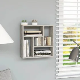 Concrete gray plywood wall shelf 45.1x16x45.1 cm by vidaXL, Shelves and shelves - Ref: Foro24-802952, Price: 25,94 €, Discoun...
