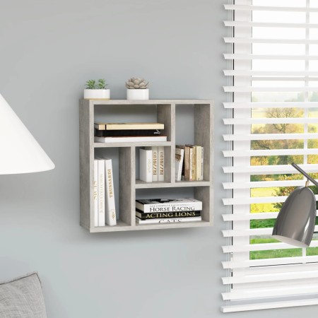 Concrete gray plywood wall shelf 45.1x16x45.1 cm by vidaXL, Shelves and shelves - Ref: Foro24-802952, Price: 26,32 €, Discoun...