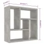 Wandregal aus betongrauem Sperrholz, 45,1 x 16 x 45,1 cm von vidaXL, Regale und Regale - Ref: Foro24-802952, Preis: 25,92 €, ...