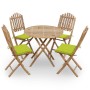 5-teiliges klappbares Outdoor-Essset mit Bambuskissen von , Gartensets - Ref: Foro24-3063971, Preis: 273,50 €, Rabatt: %